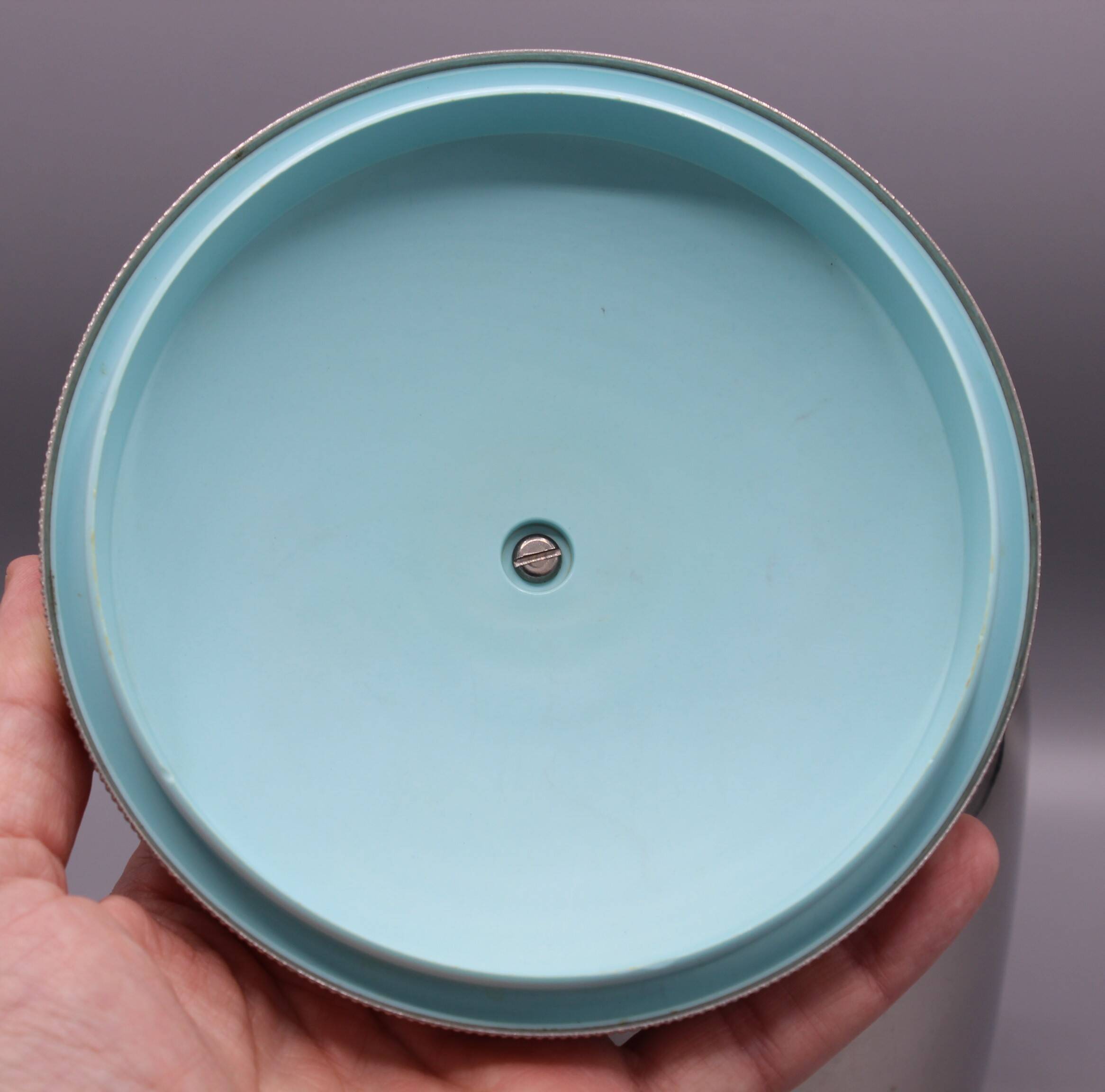 Stainless steel and plastic ice bucket - vintage 70