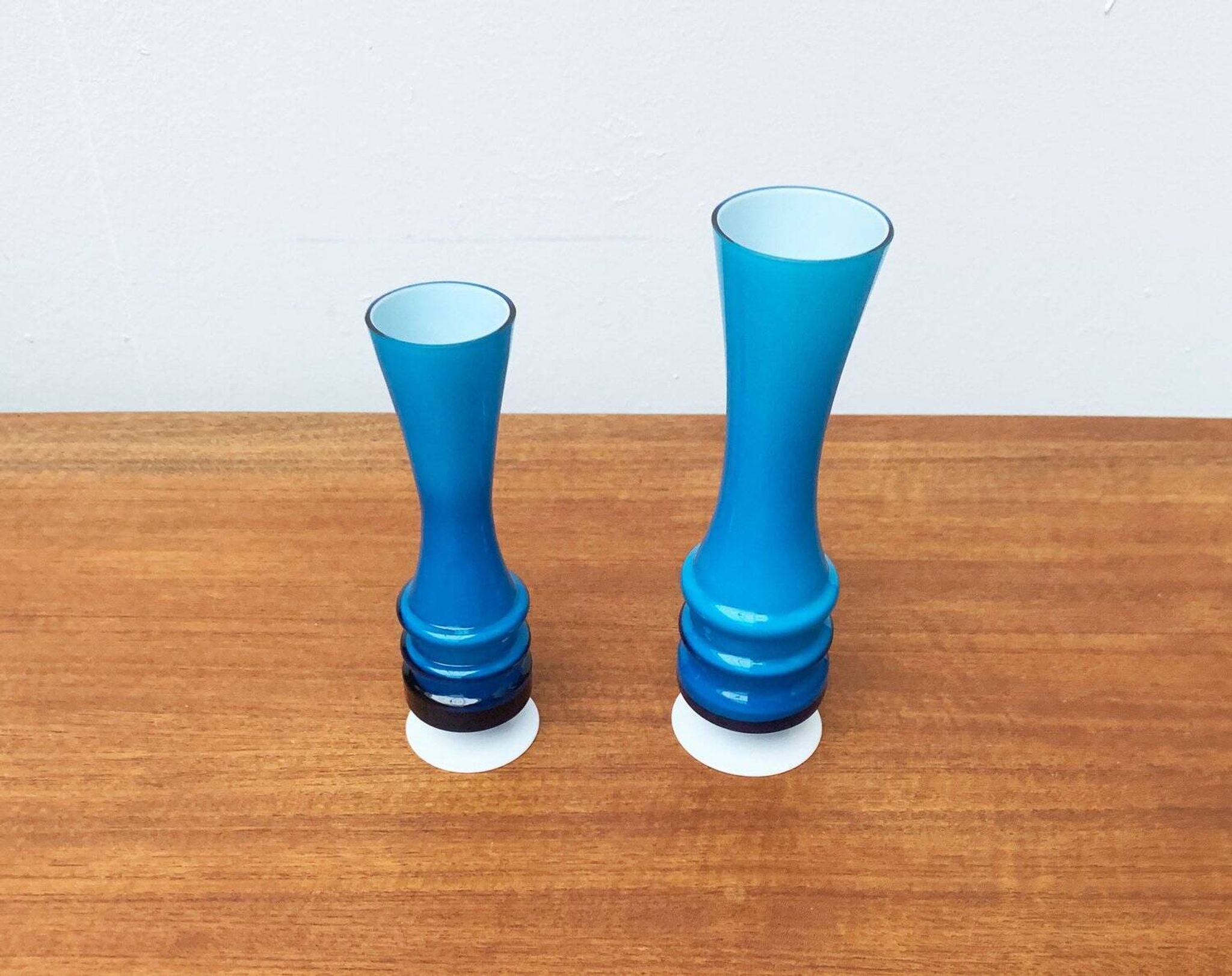 Mid-century German glass vases by Karl Friedrich, 1960s, set of 2.