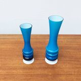 Mid-century German glass vases by Karl Friedrich, 1960s, set of 2.