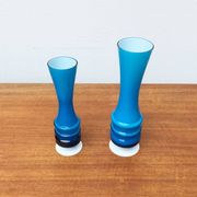 Mid-century German glass vases by Karl Friedrich, 1960s, set of 2.