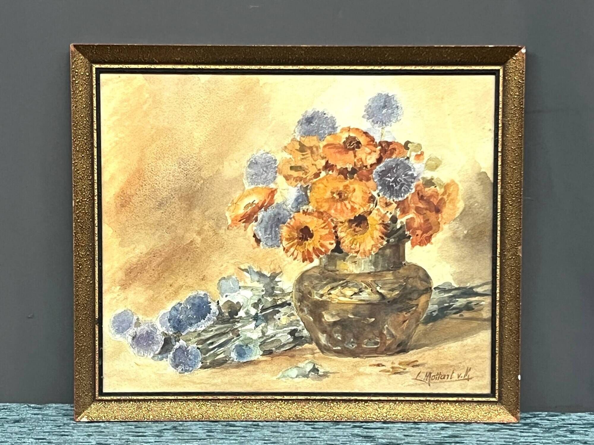 Léonie mottard van marcke (liège 1862-1936). still life with flowers.