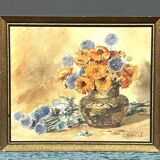 Léonie mottard van marcke (liège 1862-1936). nature morte aux fleurs.