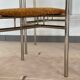 Set of 4 Belgo Chrom steel armchairs with bouclé