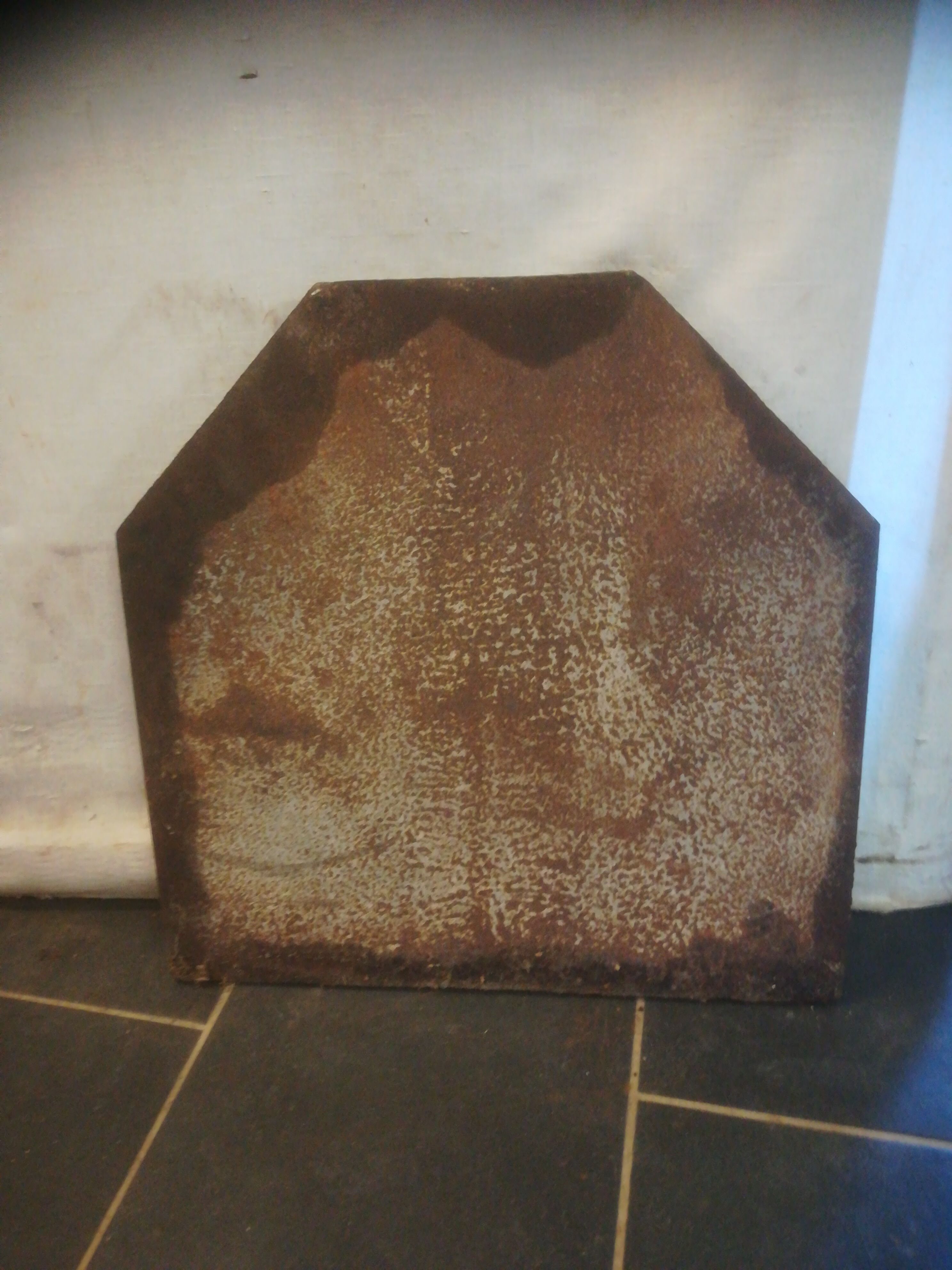 Plaque de cheminée en fonte déco fleur de lys