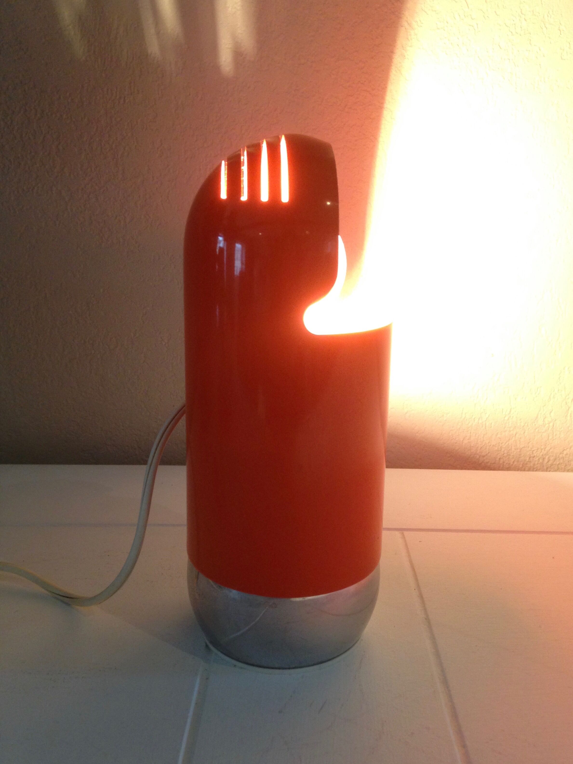 Table lamp 70s orange Piero de Martini