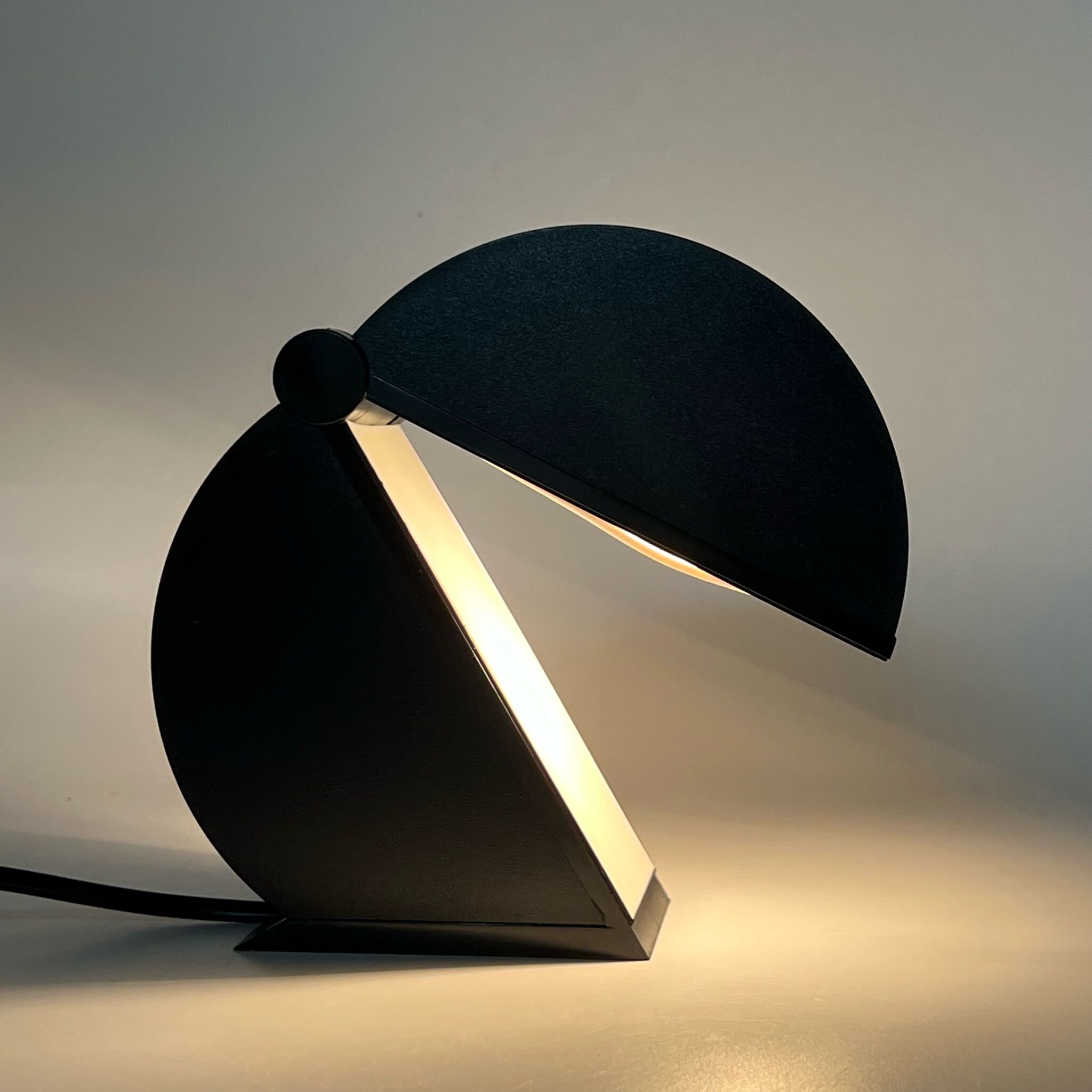 Pair of Disco lamps by Mario Bertorelle JMRDM Italy 70s Black mid century modern