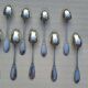 10 small silver-plated metal spoons SF Saglier Frères