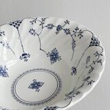 Small Myott porcelain salad bowl, blue floral decoration