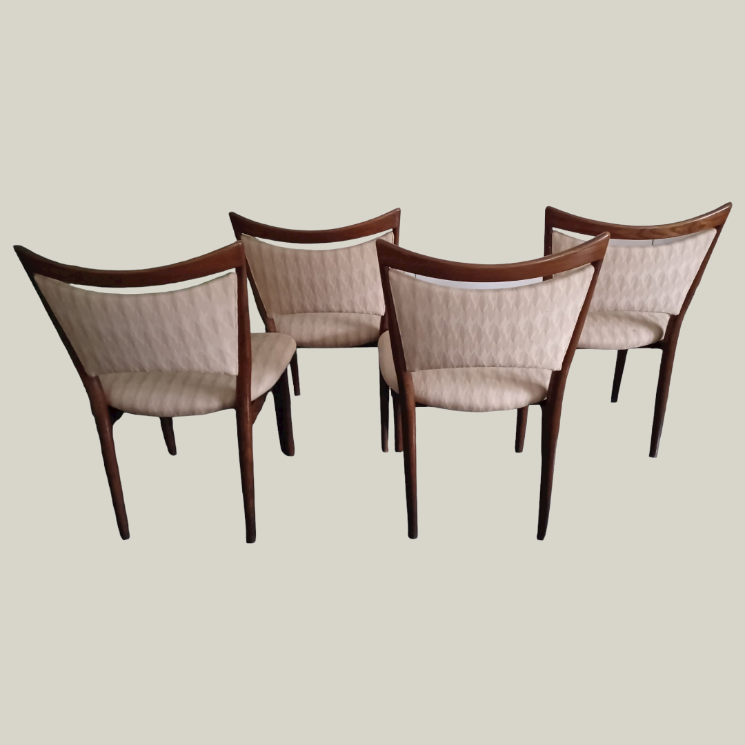 Model ‘SW87’ Finn Juhl for Søren Willadsen 4 dining chairs 1950’S