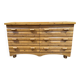 Vintage double chest of drawers in solid pine - 6 drawers - 1970s