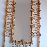 Vintage bamboo mirror