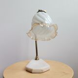 Vintage 40s Art Deco marble table lamp