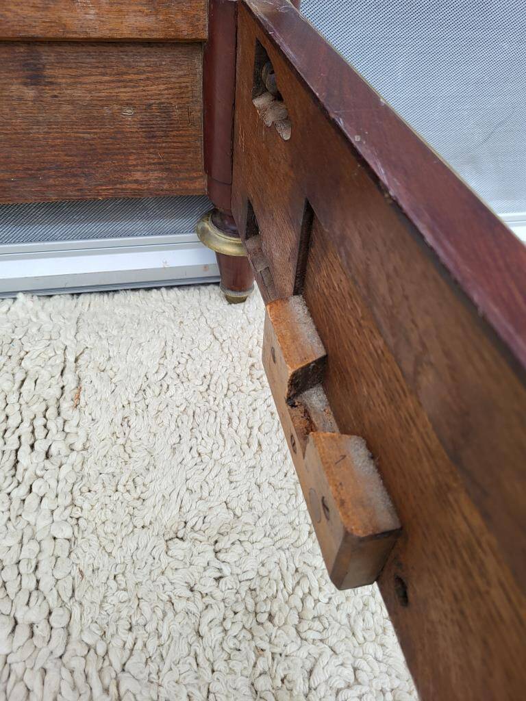 Napoleon bed in mahogany and gilded brass, Empire style