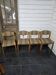 4 vintage self chairs from the 60s with wool seats