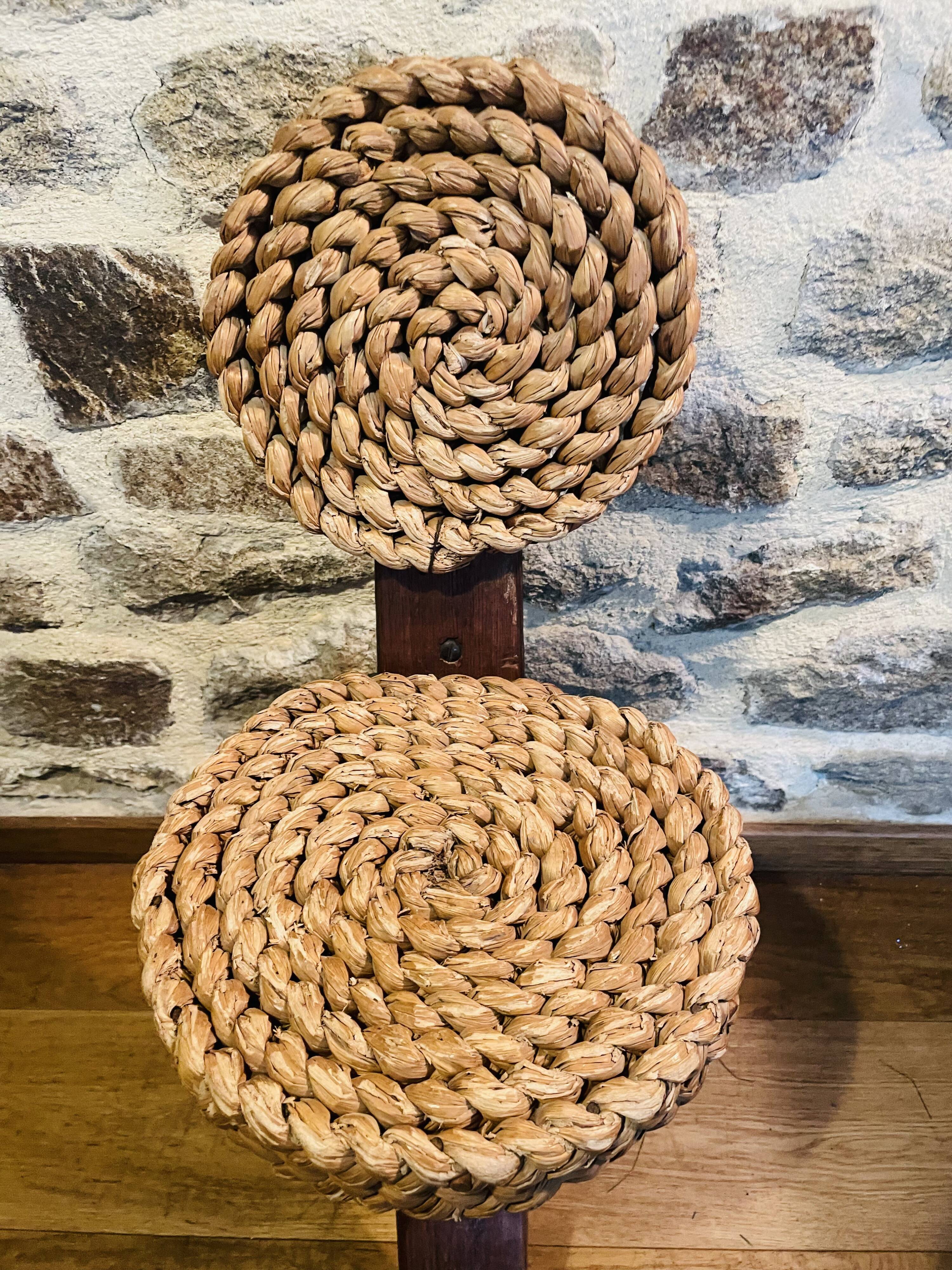 raffia and wood chair