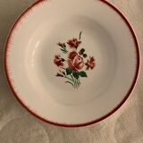 Set of 8 hollow plates made of ancient red earthenware Digoin Sarreguemines