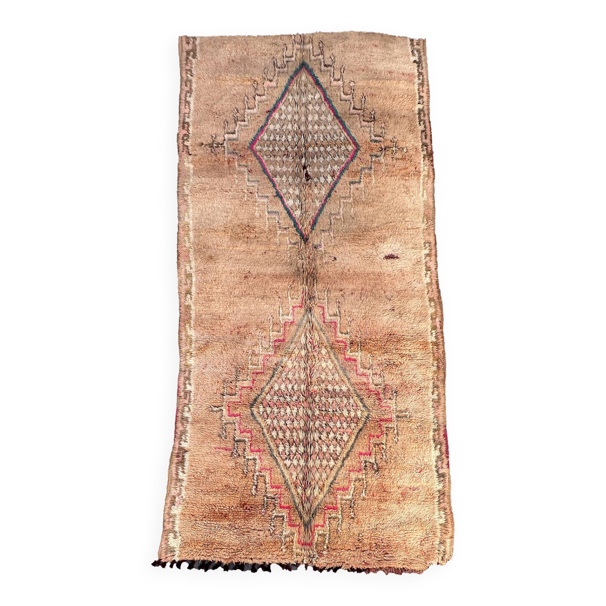 Boujad beige Moroccan rug - 343 x 159 cm