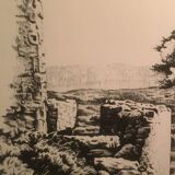 Illustration/signed paper print, framed, 60s/70s