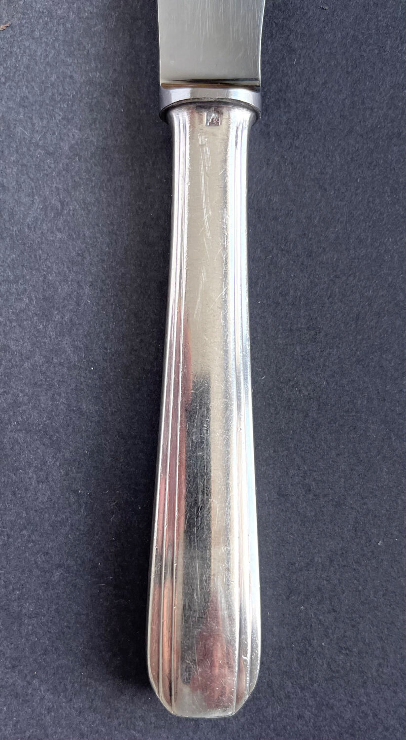 12 Christofle silver metal knives