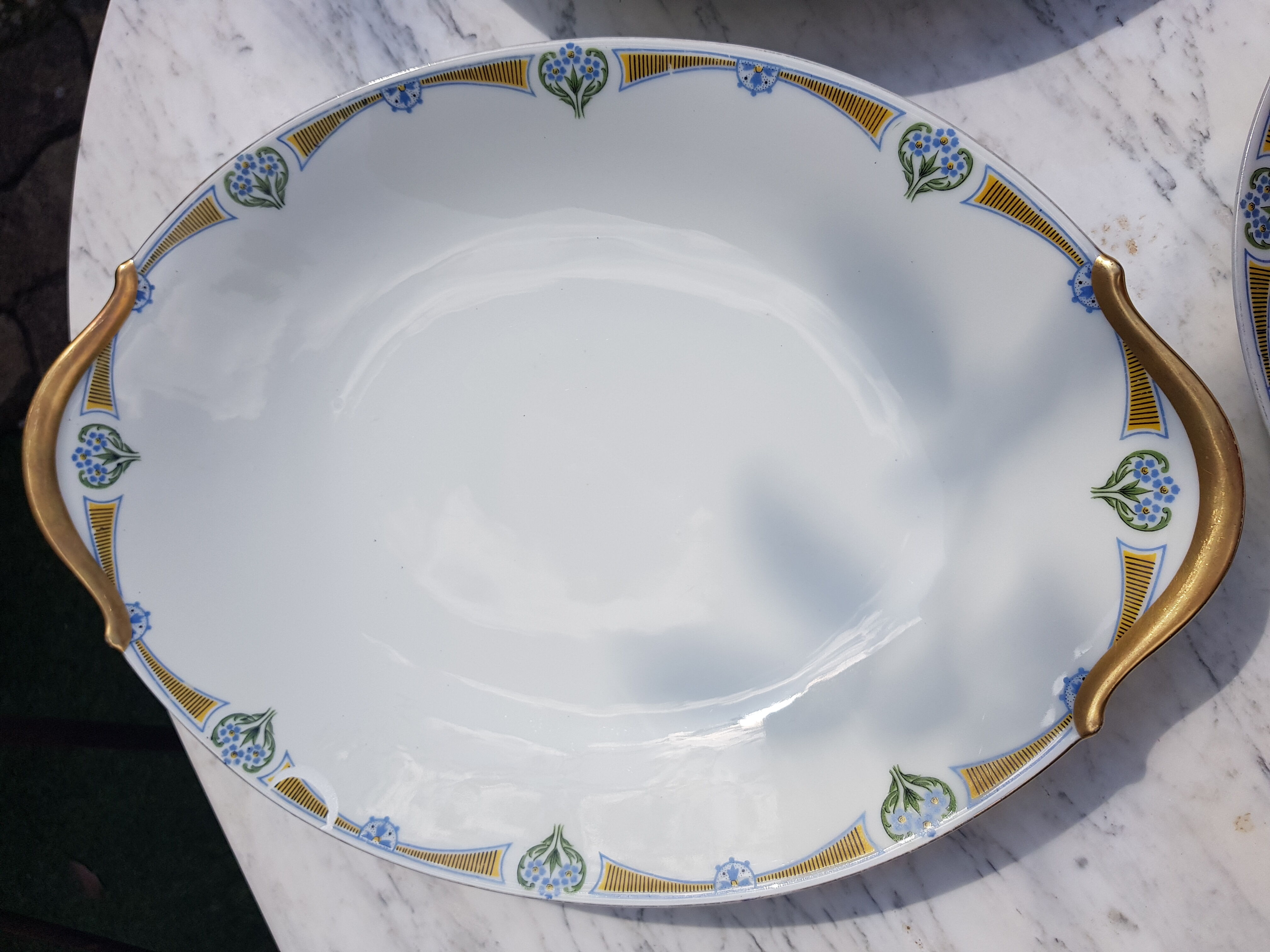 3 large serving dishes in Limoges porcelain