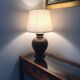 Lampe pied en terre cuite