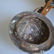 ancien grand coquemar en cuivre rouge