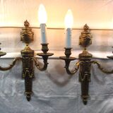 Paire d'applique en bronze st louis XVI
