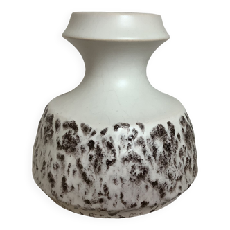 Vase steuler keramik white and brown Germany