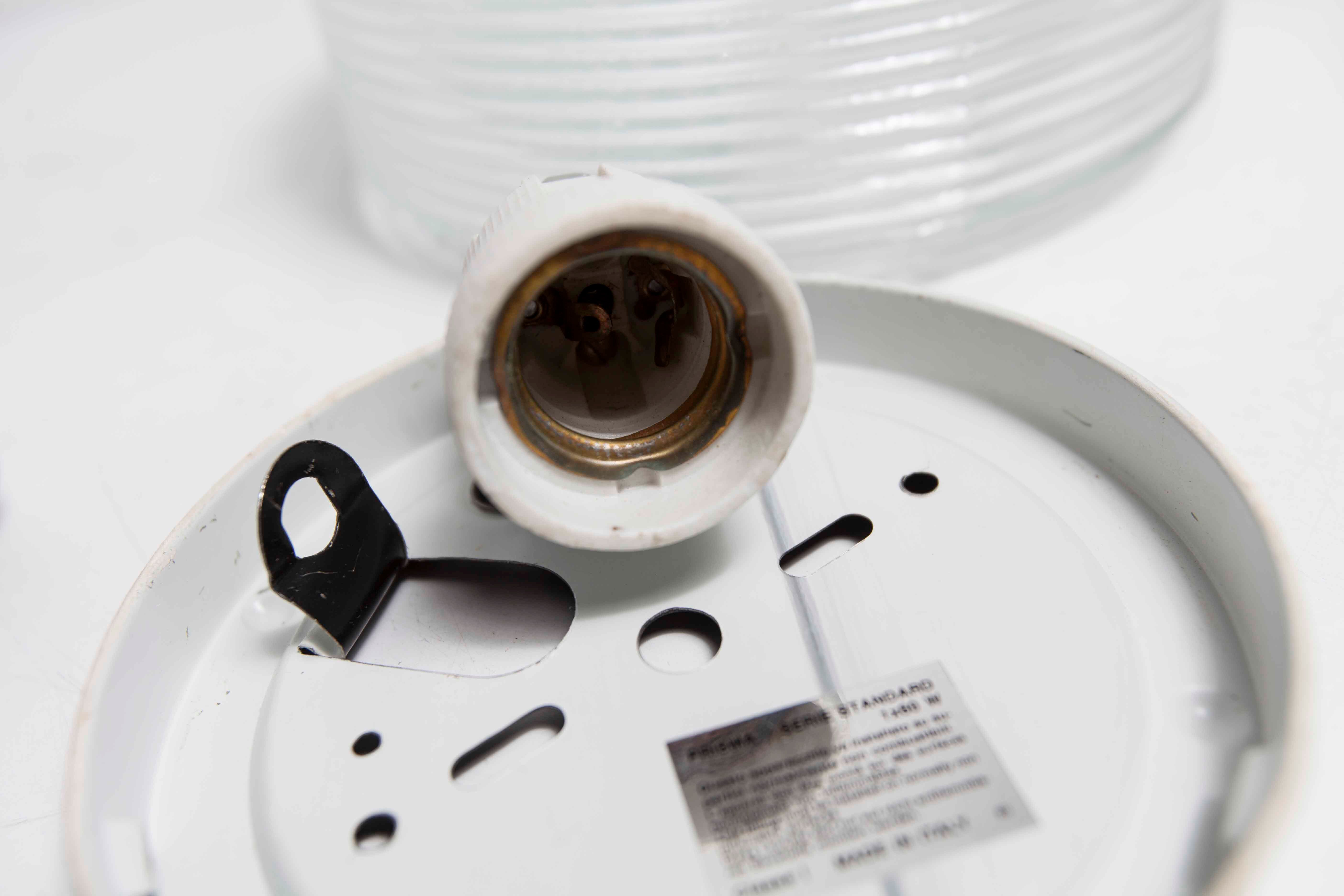 Ceiling lamp graphic 1970 glass