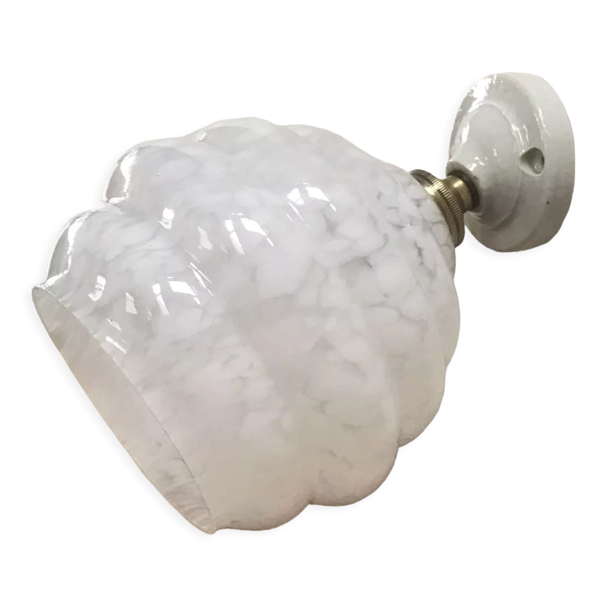 Art deco wall lamp in glass by Clichy