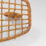 Italian Mid-Century Bamboo and Rattan Coat Rack by Bonacina, 1960s
