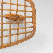 Italian Mid-Century Bamboo and Rattan Coat Rack, 1960s