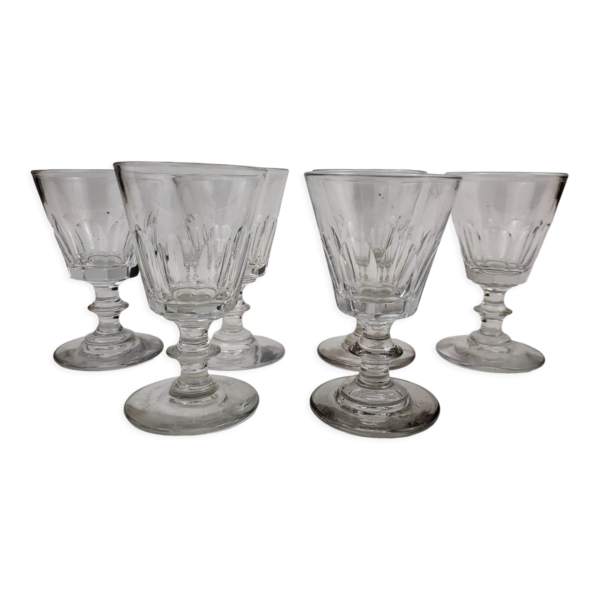 6 wine glasses cristal baccarat / saint-louis model caton