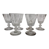 6 wine glasses cristal baccarat / saint-louis model caton