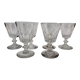 6 verres à vin cristal baccarat / saint-louis modèle caton