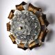 Applique soleil, feuille d'or, verre de Murano, Italie, 1960