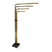 Vintage 1970s adjustable gold floor lamp by Goffredo Reggiani