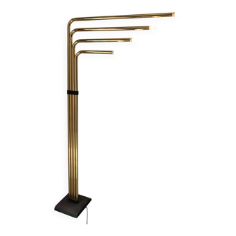 Lampadaire vintage 1970 réglable doré design Goffredo Reggiani