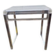 Table basse vintage chrome et plastique transparent