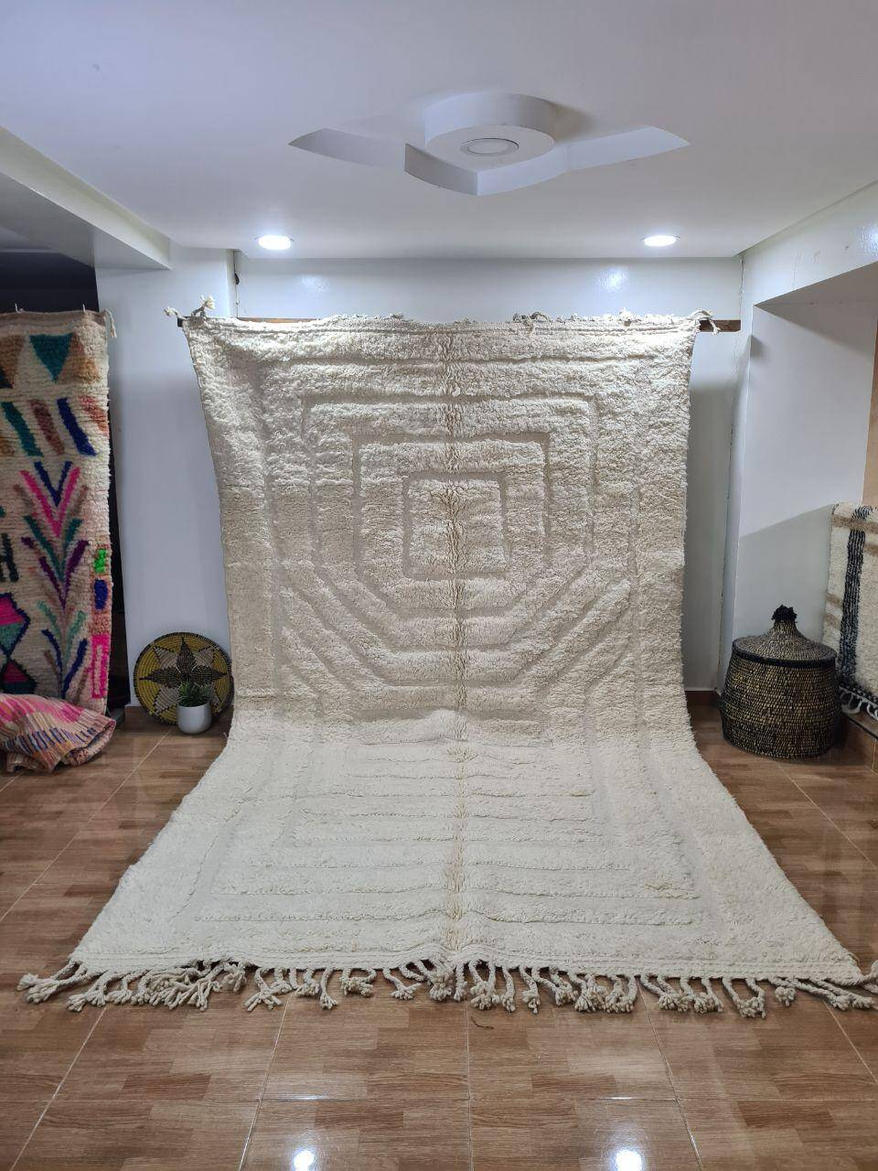 Handmade wool Berber rug 300 x 200 cm