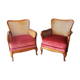 Pair of vintage canned armchairs