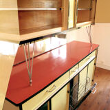Buffet rockabilly vintage en Formica structure Eiffel.