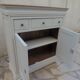 Small Louis Philippe style sideboard of beautiful craftsmanship, enhanced in storm gray.