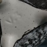 Vase planter cover-pot tripod Ceramic Fat Lava DLG M. Giuge, Vallauris 1960