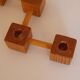 Vintage Scandinavian wooden candlestick