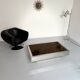 Italian coffee table in chromed metal and vintage brown glass top 70s