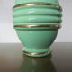 Lamp " b. detalle " in green ceramic and gilded border 50s 60