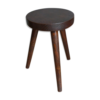 Stool tripod solid wood feet vintage rocket