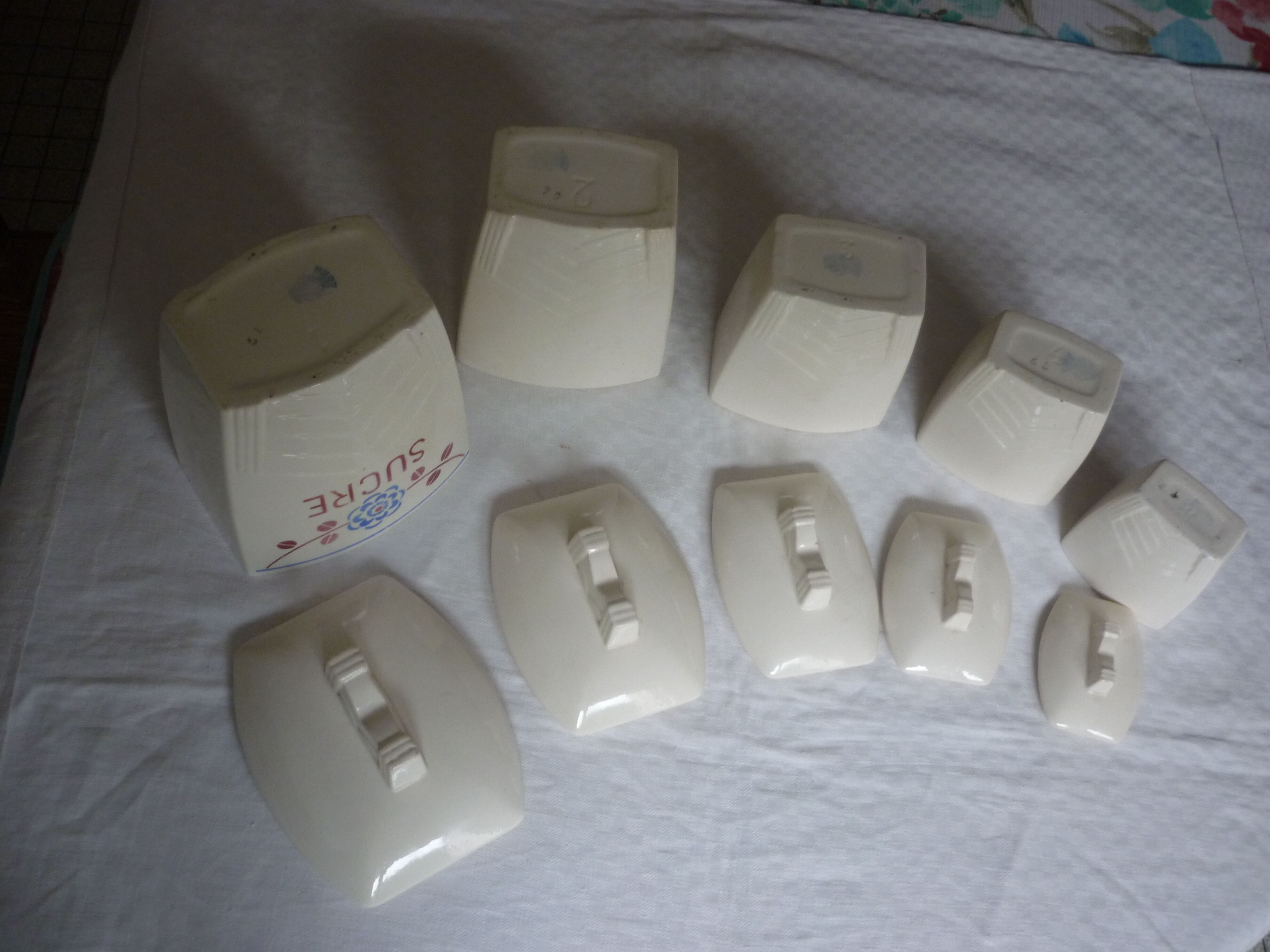 5 pots a porcelain epices of badonviller