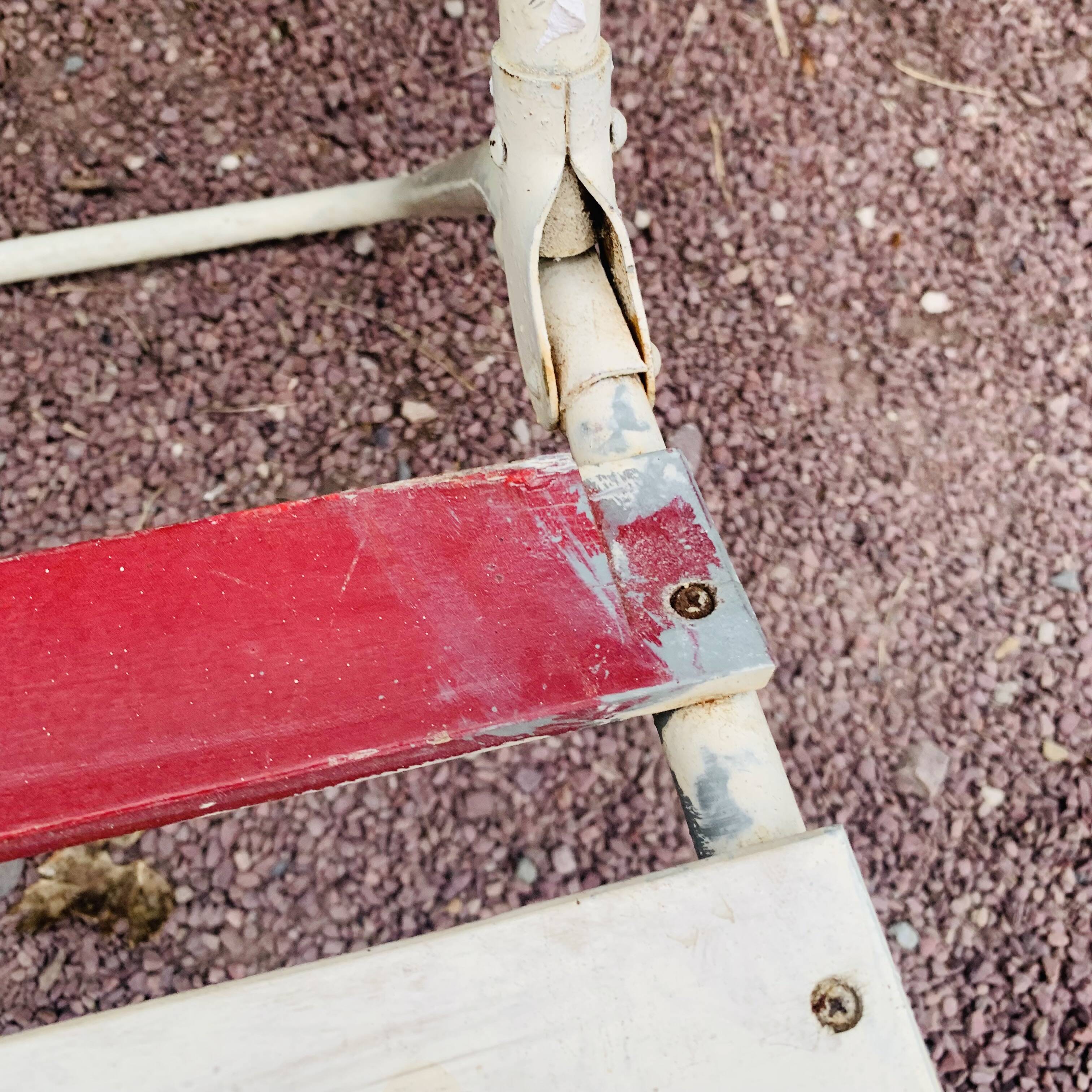 Set of 3 folding garden armchairs